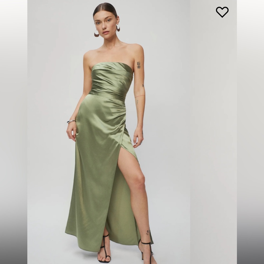 Reformation Barrow Dress in Artichoke - 2